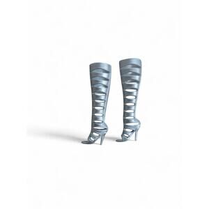Barbie Made to Move Signature Looks #7 Petite Doll Tall Silver Boots Gladiator
